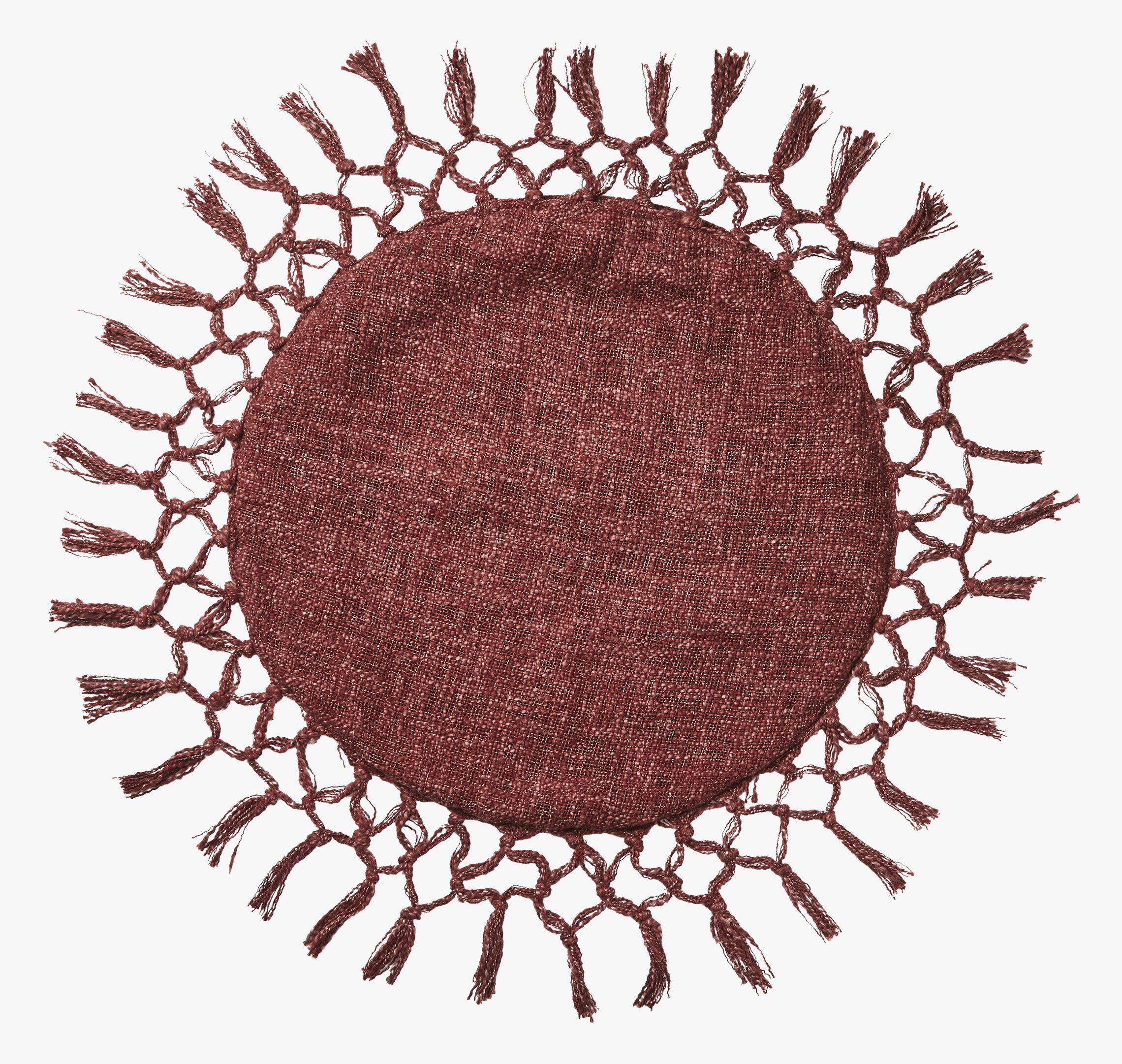 Kudde Fernando Roströd från Affari med makraméfransar