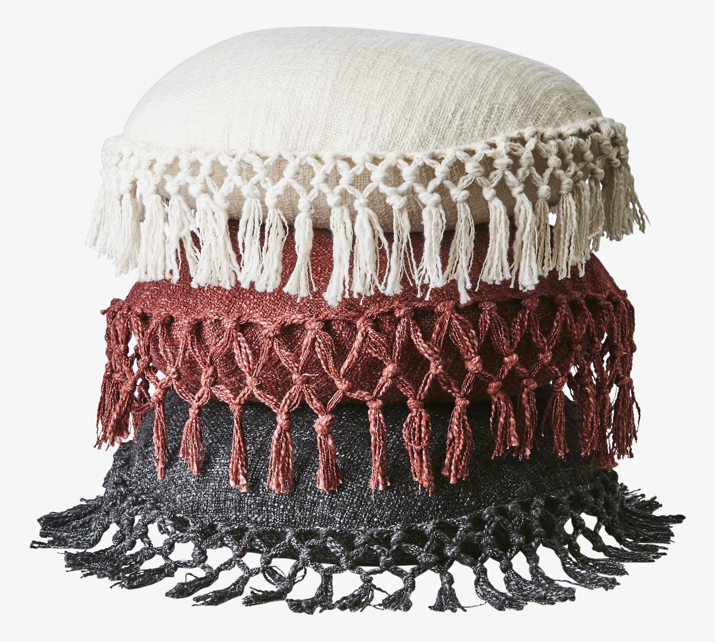 Bild av kuddar med lager-på-lager design och textur