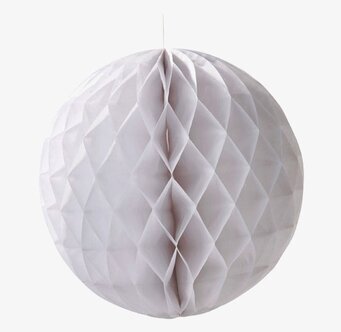 Foto av vit honeycomb pappersdekoration i 3-pack