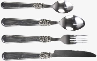 Bild av stilrena bestick i antikgrå färg och design