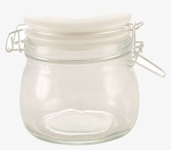 Bild av elegant glasburk med patenterat lock för köket
