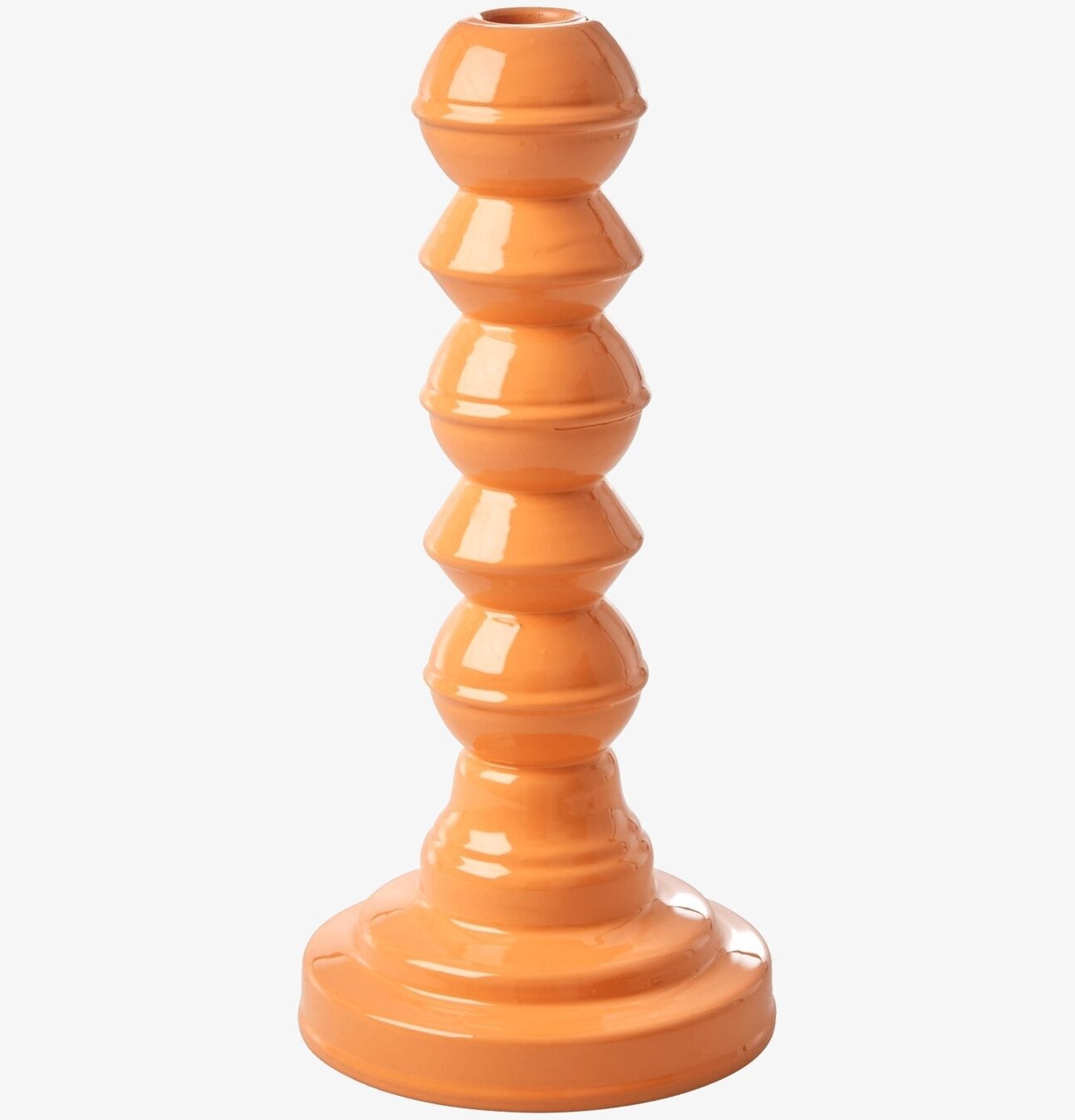 Ljusstake Emalj Orange från Rice med staplade segment