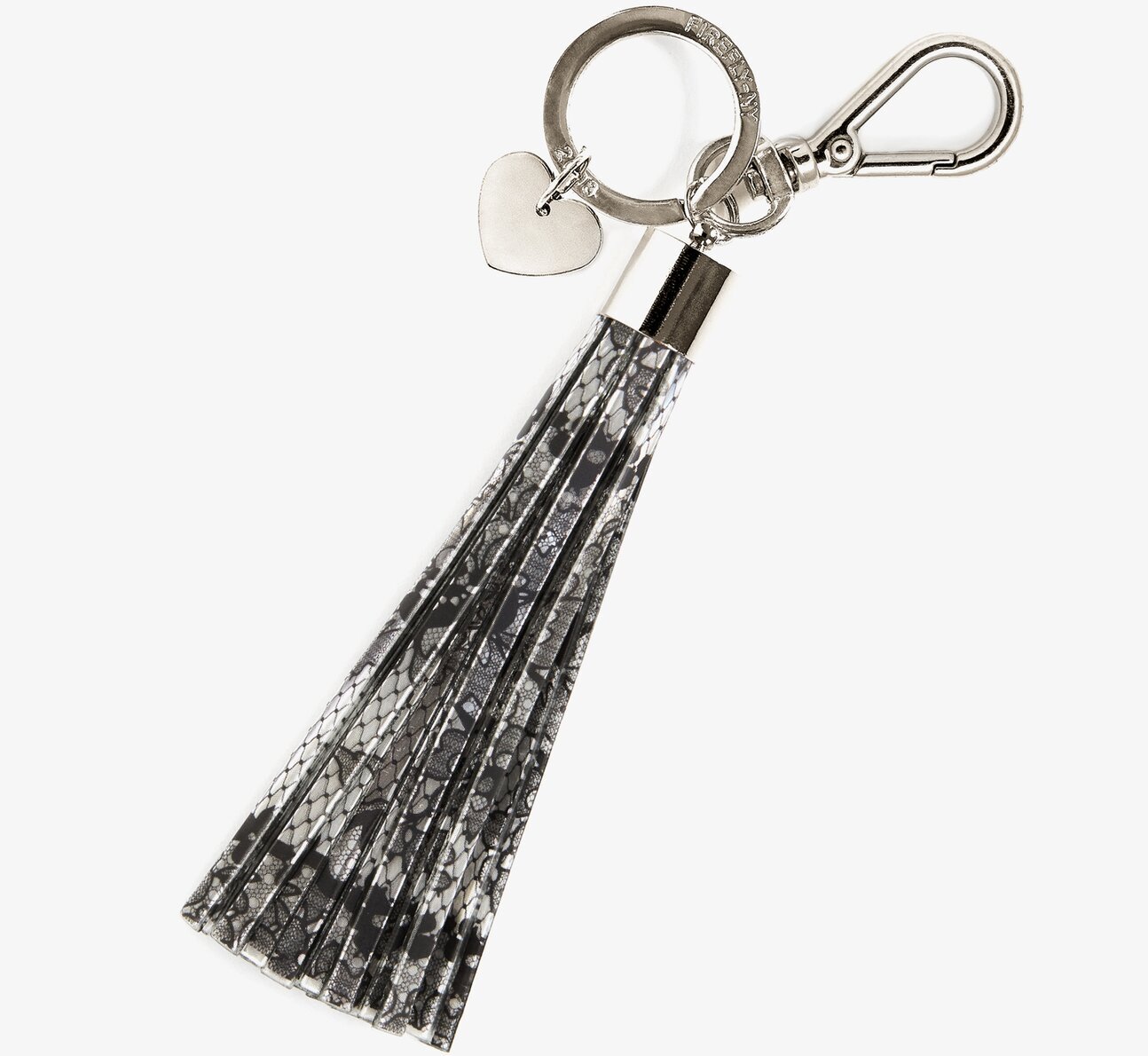 Bild av elegant nyckelring med reflekterande tofs