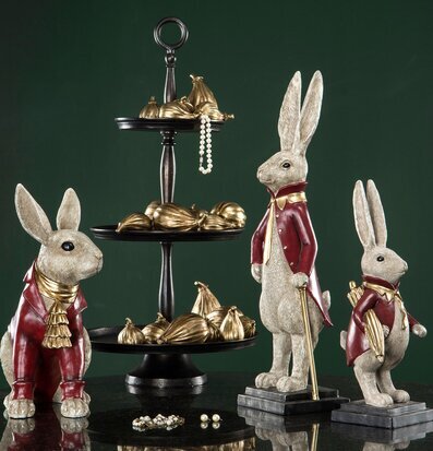 Bild av charmiga dekorationer med eleganta kaniner