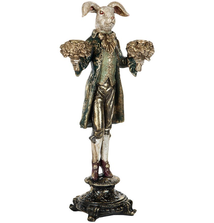 Ljusstake Kanin Mörkgrön från A Lot Decoration i kostym