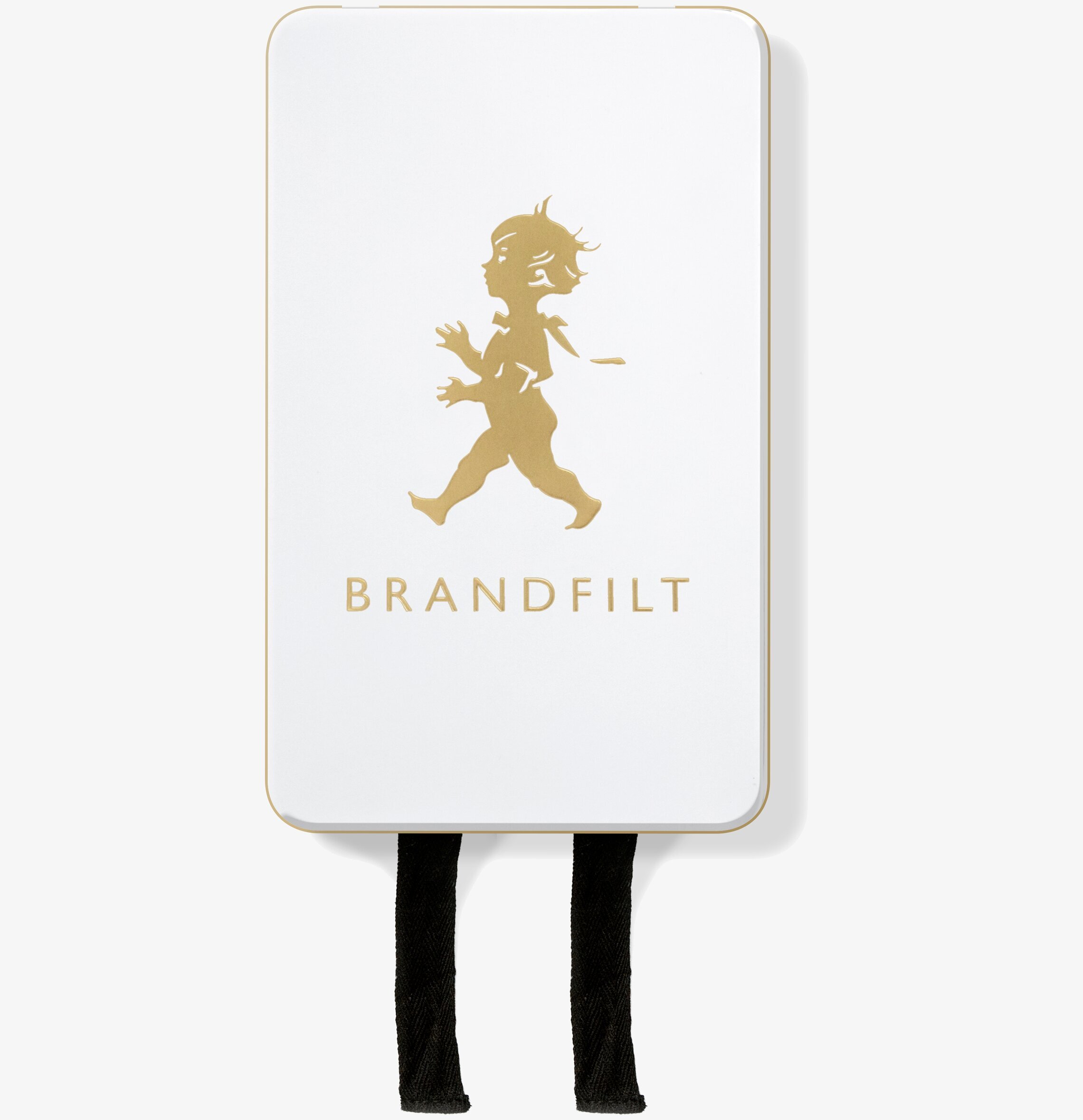 Brandfilt Vit/Guld från Solstickan med stilren design