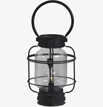 Bild av stilfull LED-lanterna i antik svart design