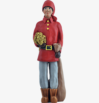 Bild av traditionell tomtefigur med rustik charm