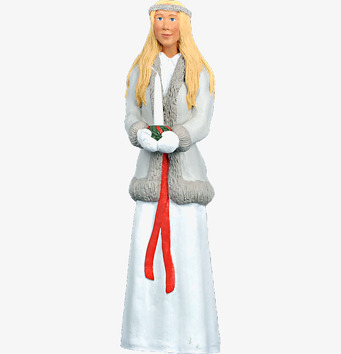 Bild av traditionell svensk tärna i vinterklädsel