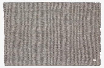 Bild av grå jutematta med naturlig och hållbar design