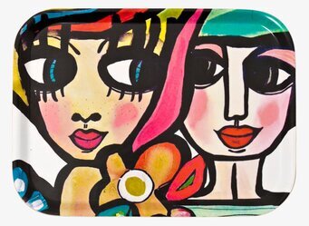 Bild av färgstark och konstnärlig frukostbricka