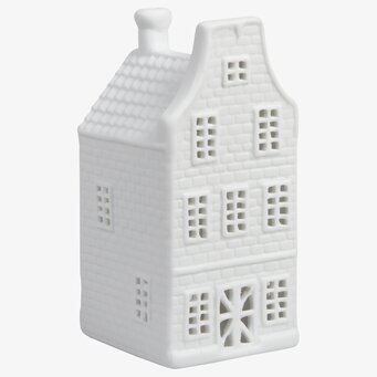 Bild av ljuslykta inspirerad av Amsterdams kanalhus