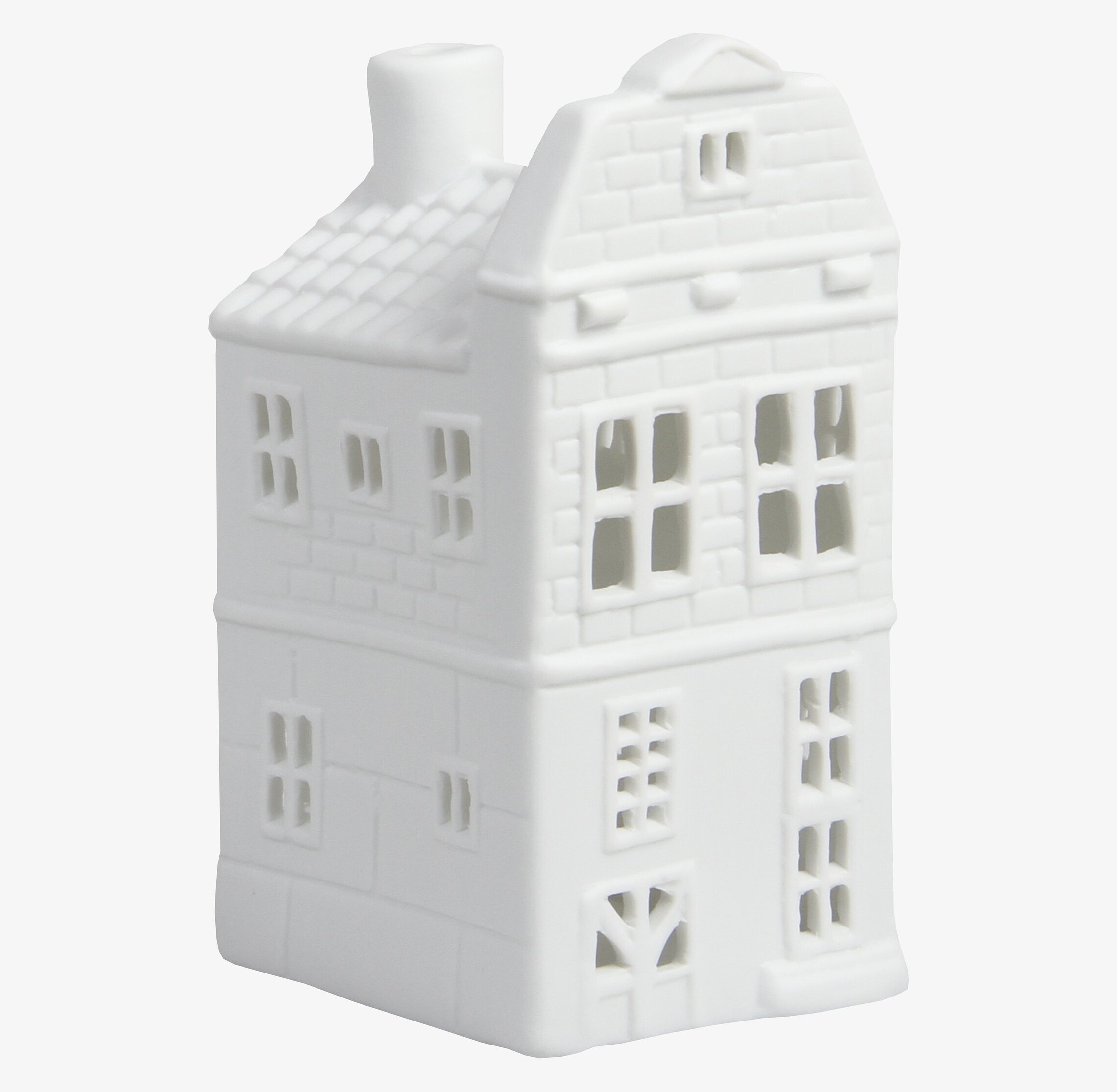 Ljuslykta Canal House #5 från K Amsterdam i vitt porslin