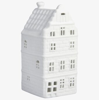 Bild av ljuslykta inspirerad av Amsterdams kanalhus