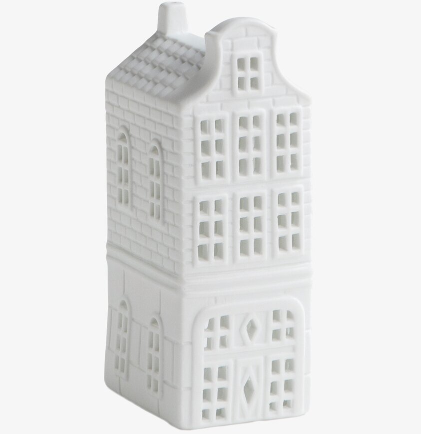 Ljuslykta Canal House #27 från K Amsterdam i vit keramik