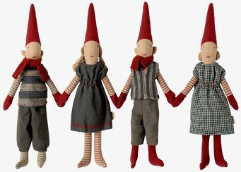 Bild av charmiga figurer med traditionell design