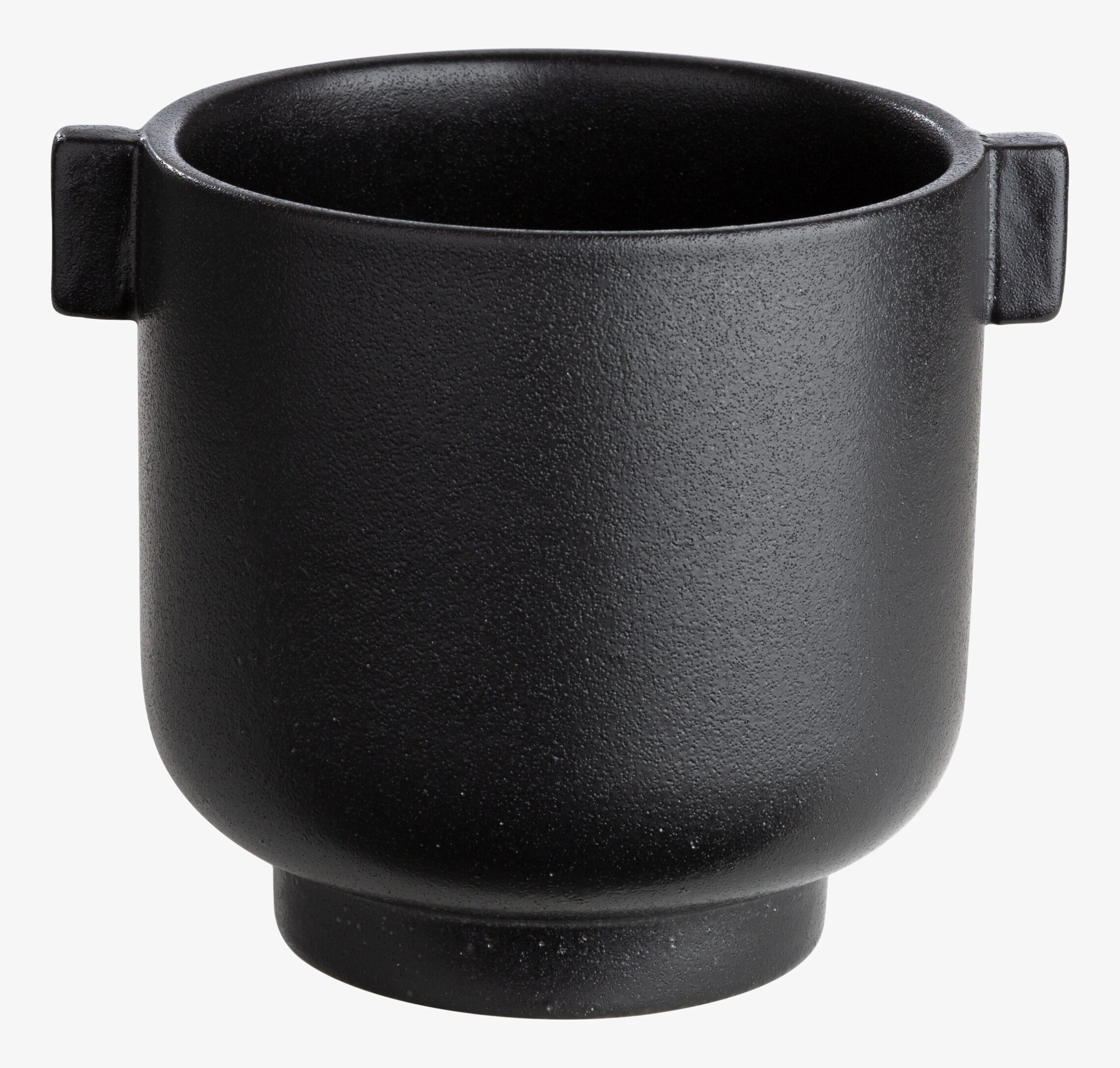 Kruka Med Öra Svart från Ernst i svart keramik med handtag