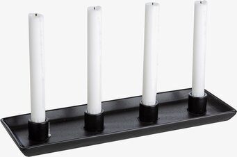Bild av elegant svart ljusstake för fyra ljus