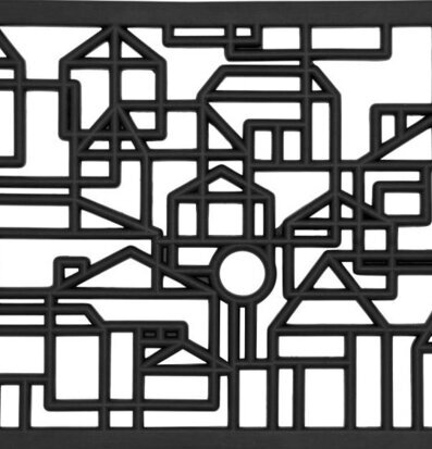 Bild av dekorativ gummimatta med geometriskt mönster