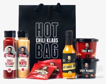 Foto av smakrika och heta produkter för chiliälskare
