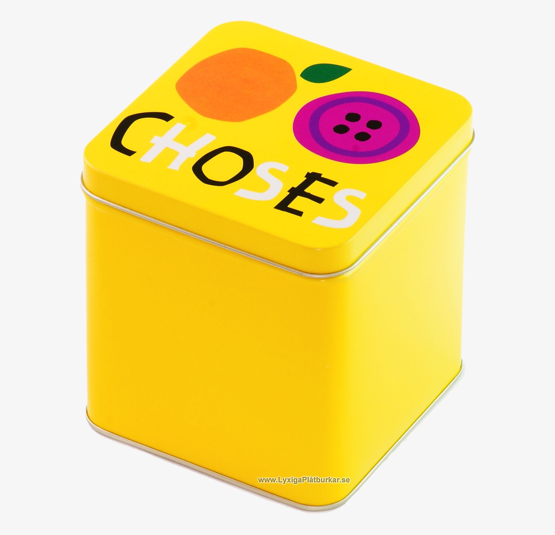 Plåtburk Alfabet rosa set från Derriére la porte, färgglad