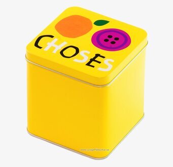 Bild av färgglad plåtburk med unik och lekfull design