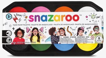 Bild av färgglad ansiktsfärgspalett för kreativitet