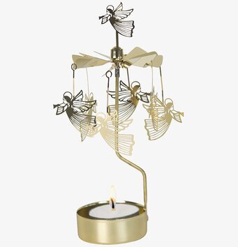 Bild av elegant ljushållare med änglar i rörelse