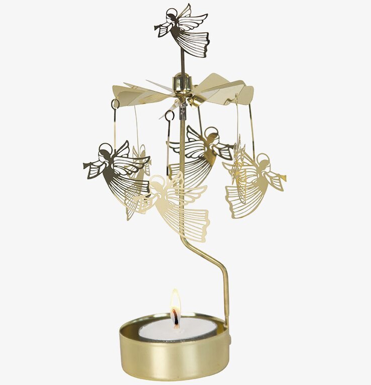 Bild av elegant ljushållare med änglar i rörelse