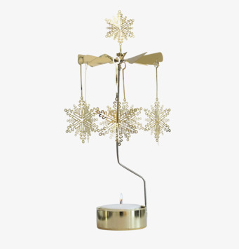 Bild av dekorativt änglaspel med snöstjärnetema