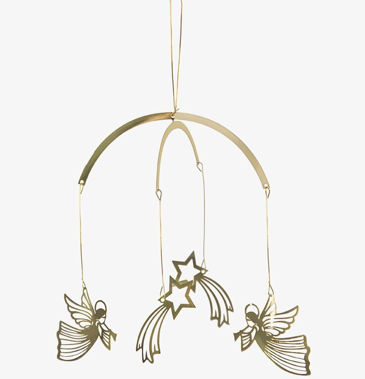 Bild av elegant mobil med änglar och stjärnor