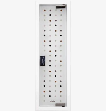 Bild av stilrent nyckelskåp med prickigt mönster