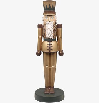 Bild av traditionell nötknäppare i antik guld färg