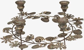 Bild av elegant adventsljusstake i antik mässing