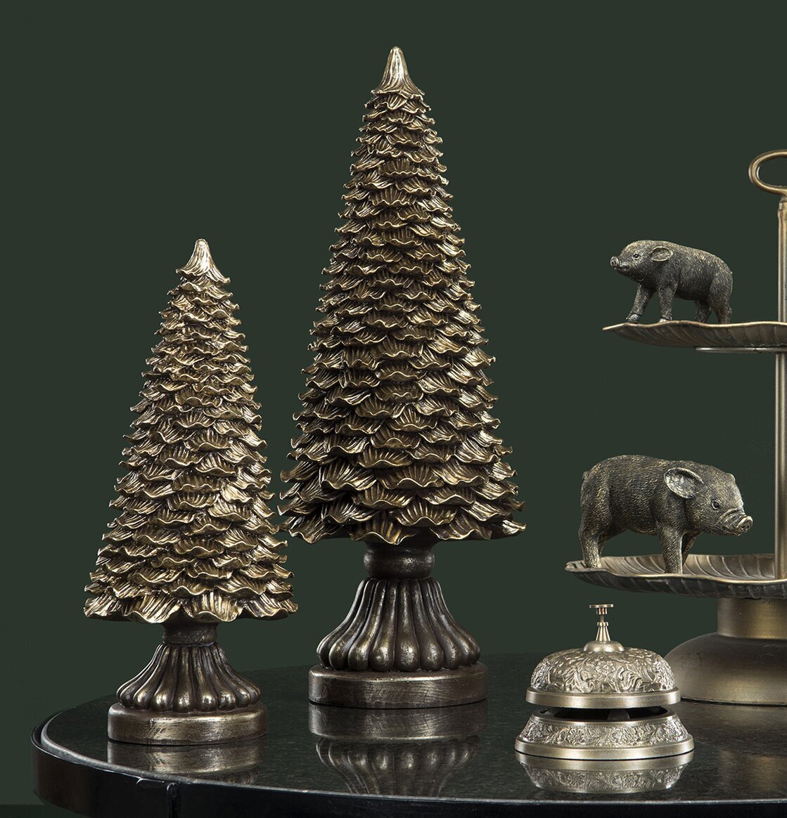 Gran Poly Brun/Cham L från A Lot Decoration med juldekor