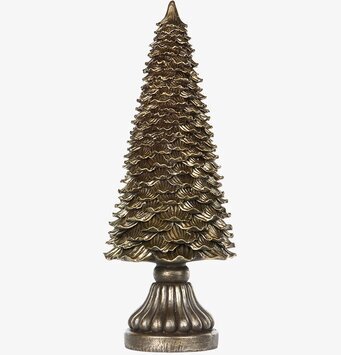 Bild av dekorativ stiliserad gran med metallisk lyster