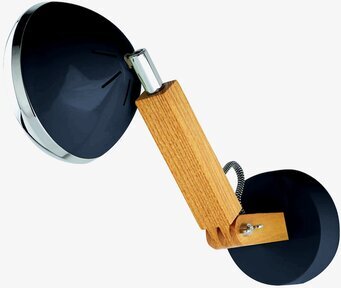 Bild av elegant och funktionell vägglampa i trä och metall