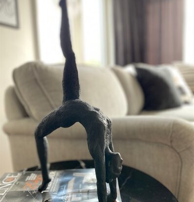 Foto av skulptur i harmonisk och elegant inredning