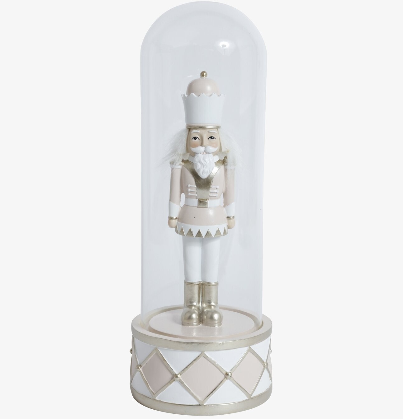 Nötknäppare Kupa Rosa 32 Cm från Silkflower i glaskupa