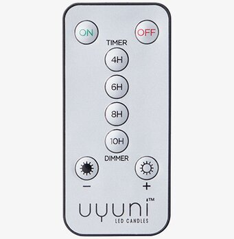 Bild av fjärrkontroll för LED-ljus med timer och dimmer