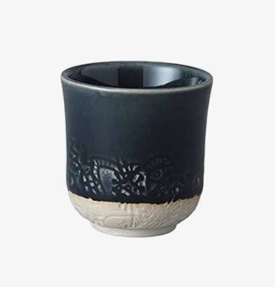 Espresso Cup Arabesque Thunder från Sthål med mörkblå glans