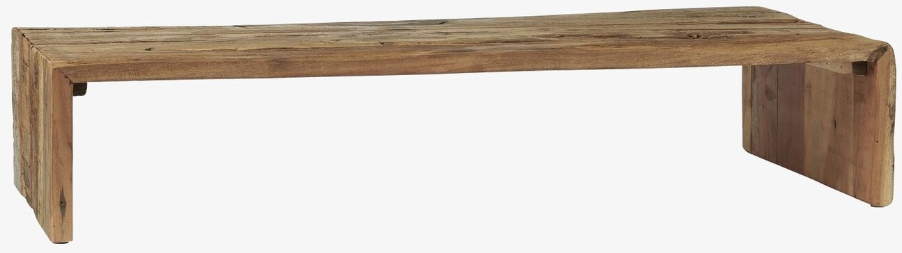 Bild av en bänk i återvunnet trä med unik design