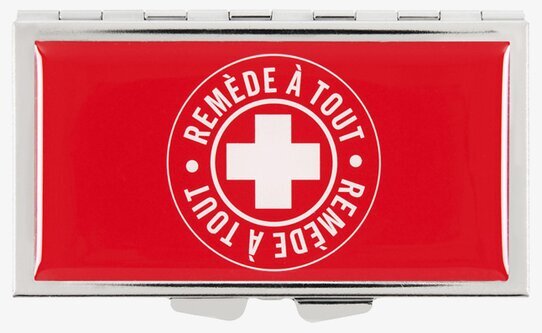 Bild av praktiskt medicinetui med stil och funktionalitet