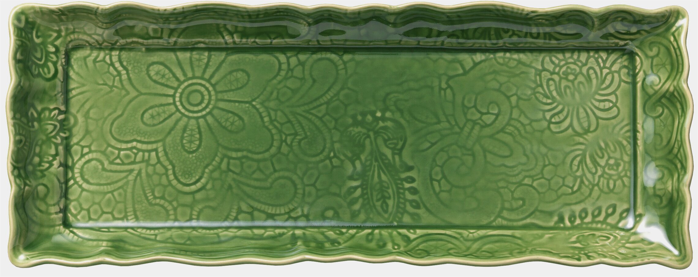 Bild av rektangulärt fat med intrikata mönster
