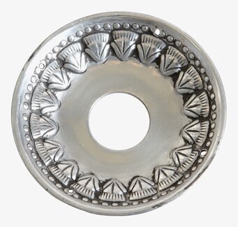 Bild av dekorativ ljusmanschett i silverfärgad design