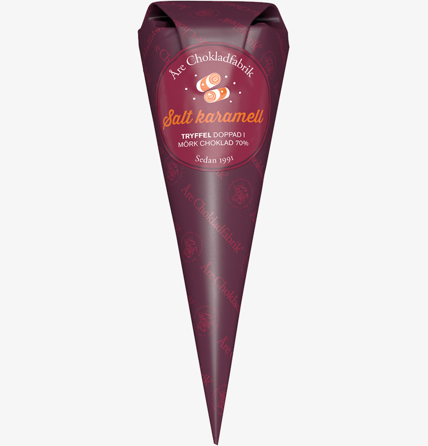 Salt Karamelltryffel - Chokladstrut från Åre Chokladfabrik