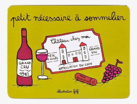 Plåtburk Vin grön från Derriére la porte med vinmotiv