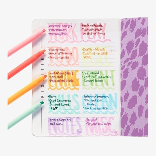 Bild av pastellfärgade doftande överstrykningspennor