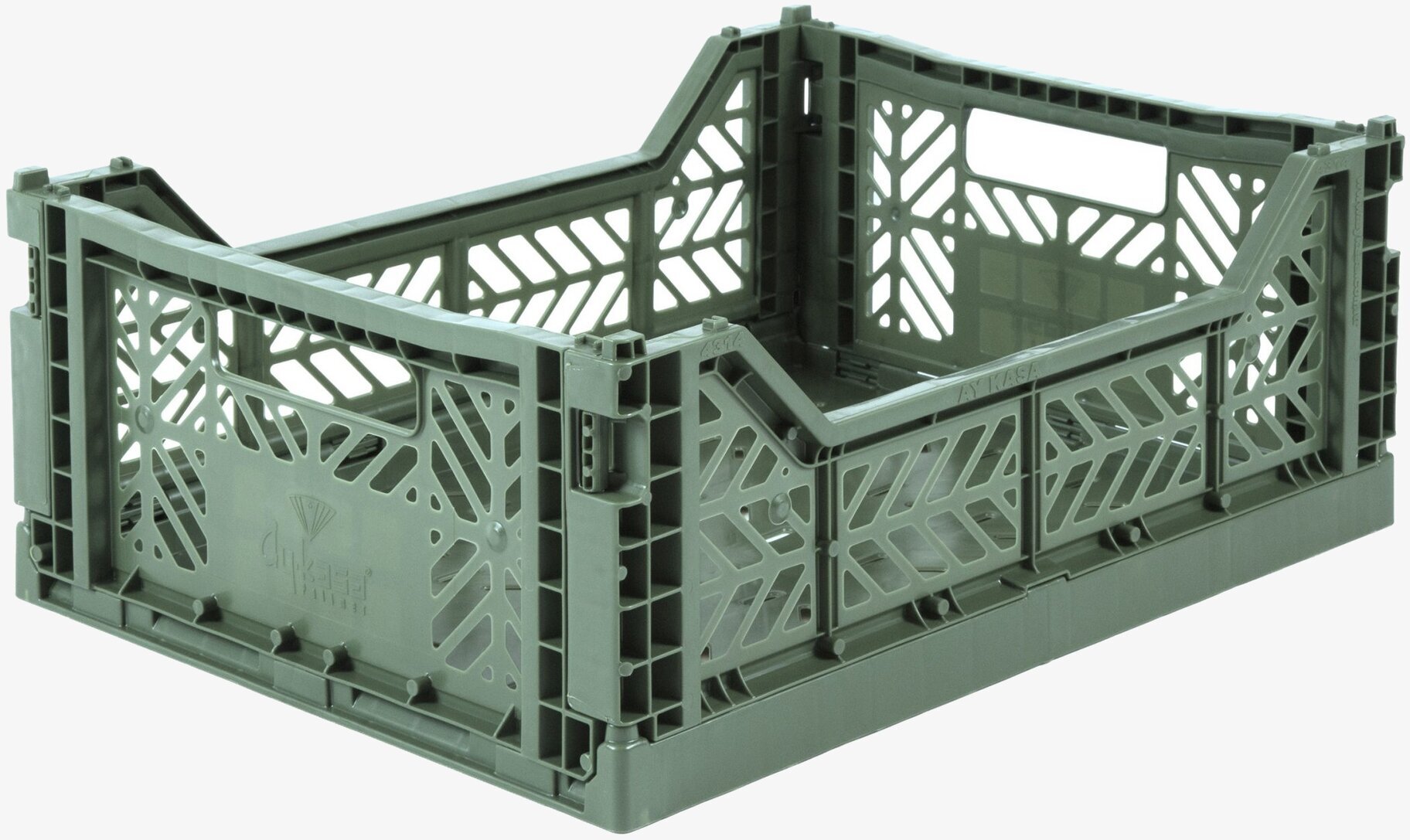 Förvaringsback Midi Almond Green från Aykasa i grönt plast