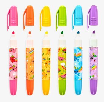 Bild av färgglada och doftande överstrykningspennor